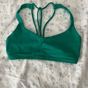 Lululemon Athletica Green Sports Bra Strappy Design